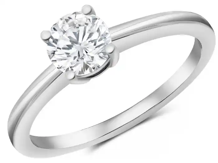 Gros Lot Bague Mirifik solitaire diamant rond brillant .50ct demi-carat en or jaune 18k pour femme