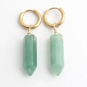 Commander Vite Cristal - Boucles d'oreilles - Pierre naturelle - Acier inoxydable