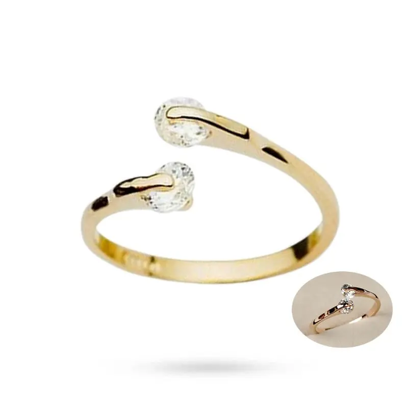 Bague femme réglable zirconiums blanc Exclusif