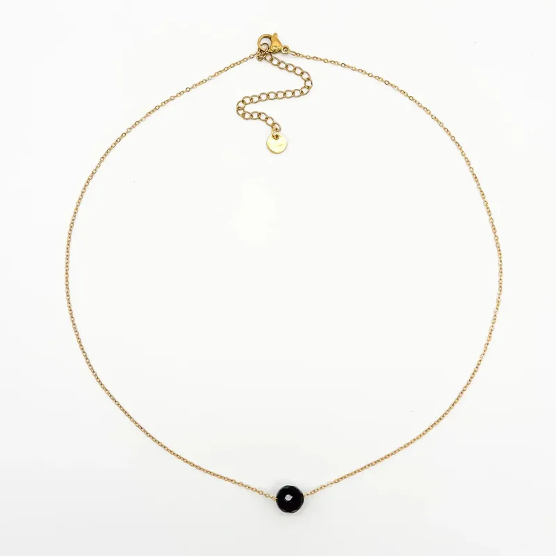 Pierre Damour - Collier - Acier inoxydable - Pierre naturelle Promotion