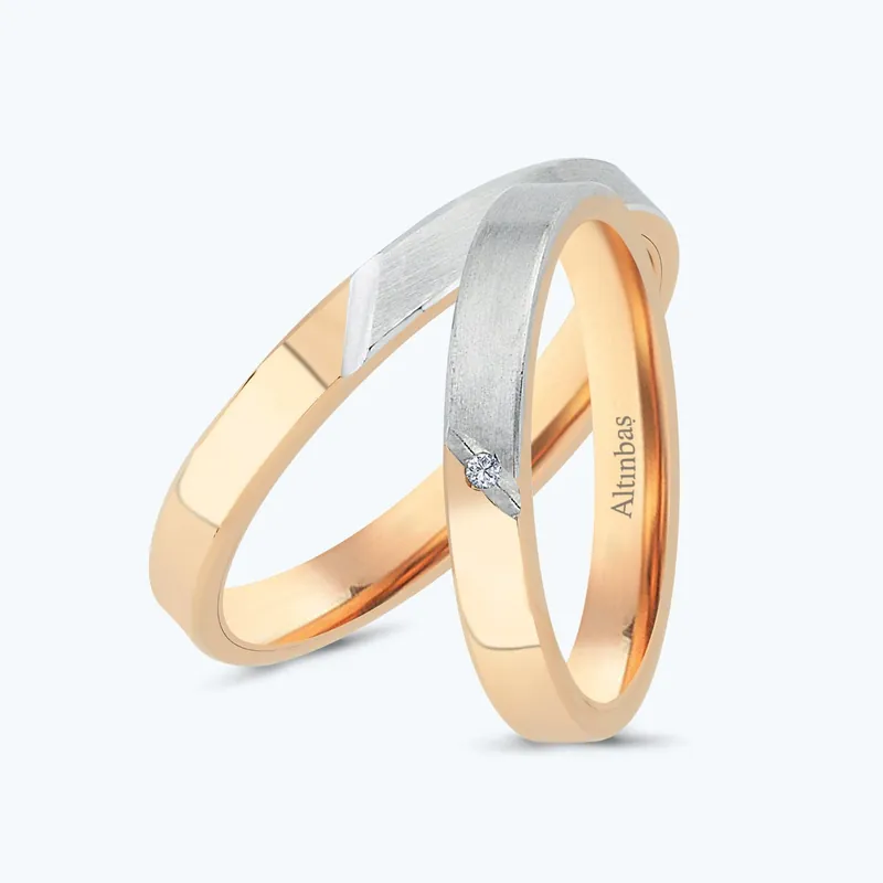 Haute Qualité Alliance Femme Or Diamant