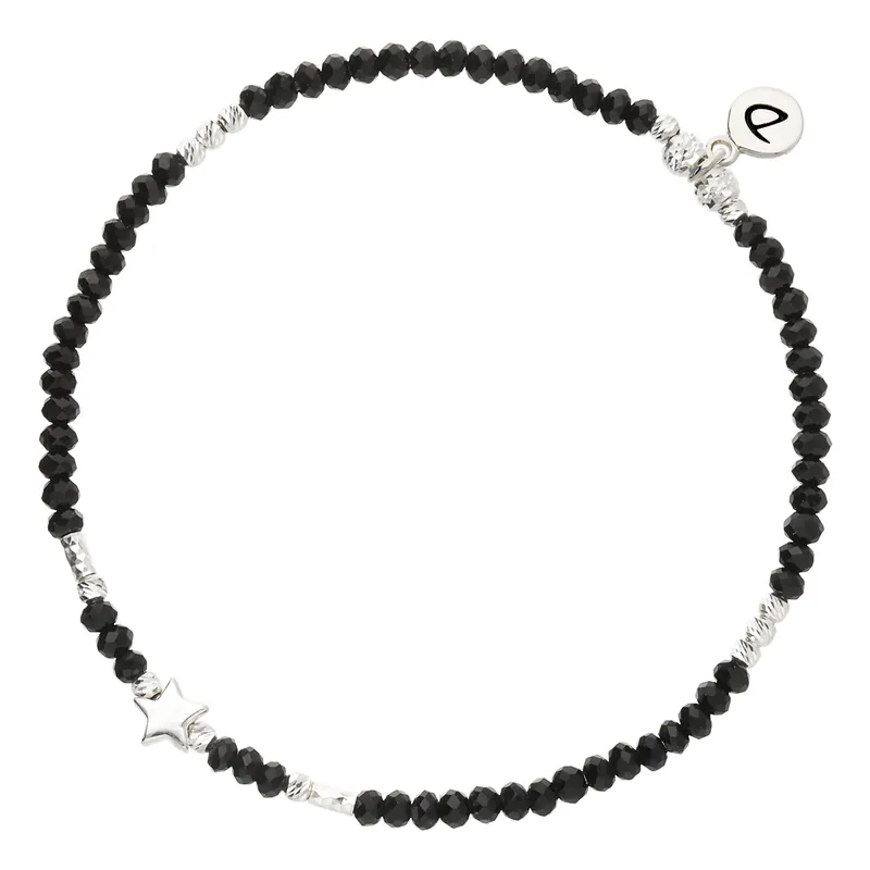 Bracelet Élastique En Argent 925 Noir La Petite Star Jusqu’à Épuisement Des Stocks