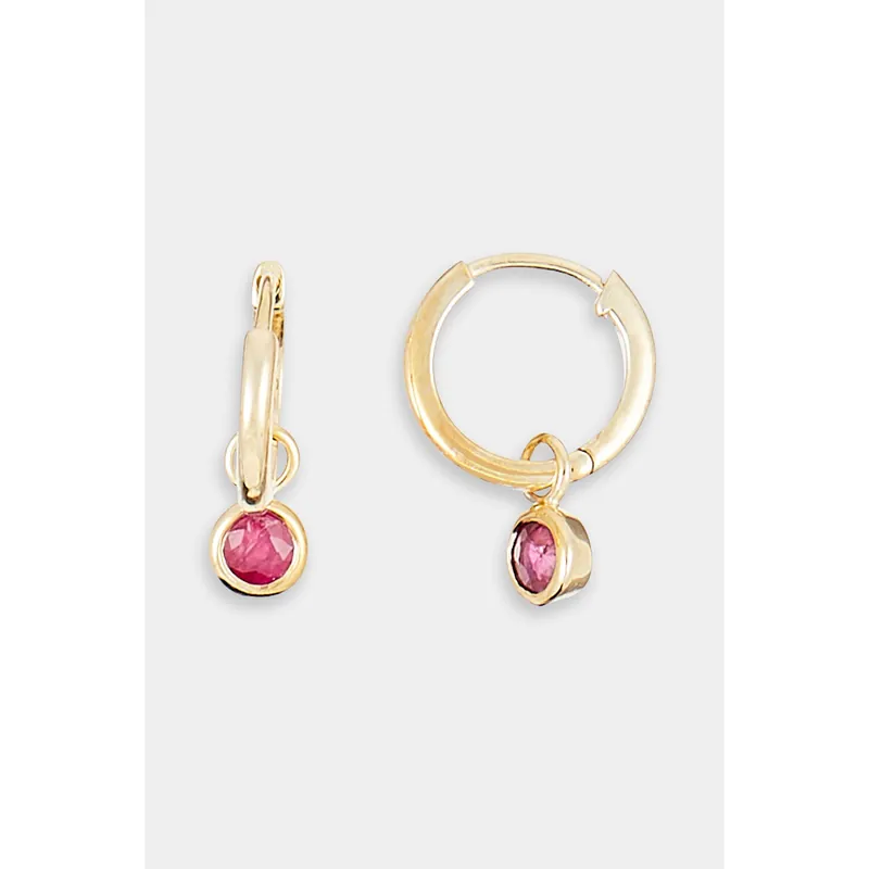 Promotion Boucles d'oreilles Précieuse Or jaune et Rubis