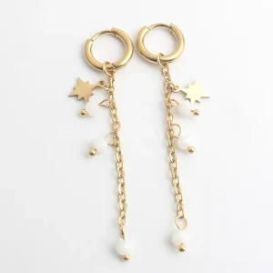 Premium Étoiles filantes - Boucles d'oreilles - Acier inoxydable