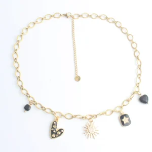 Noir - Collier - Acier inoxydable Livraison Express
