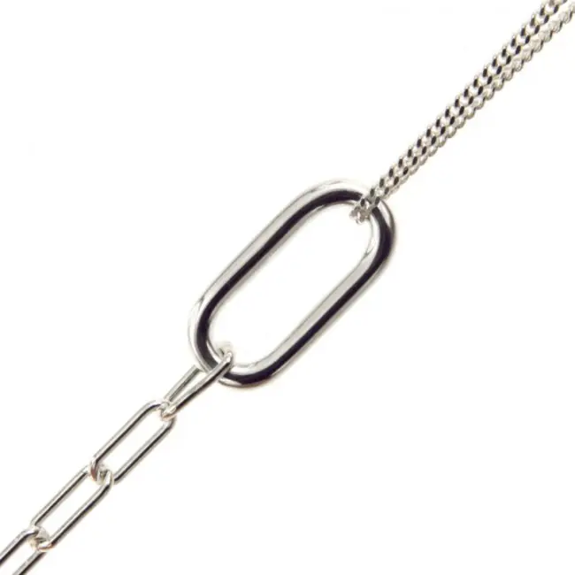 Tendance Bracelet maillon Ovale et chaînes Argent | BIJOUX FEMME