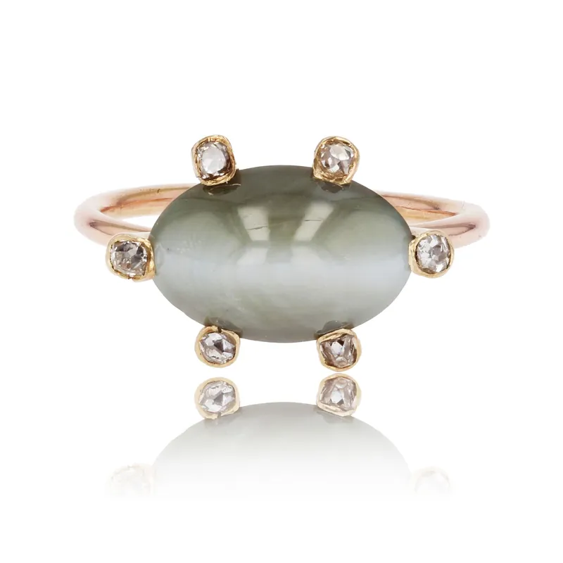 Affaire À Saisir Bague ancienne chrysobéryl diamants