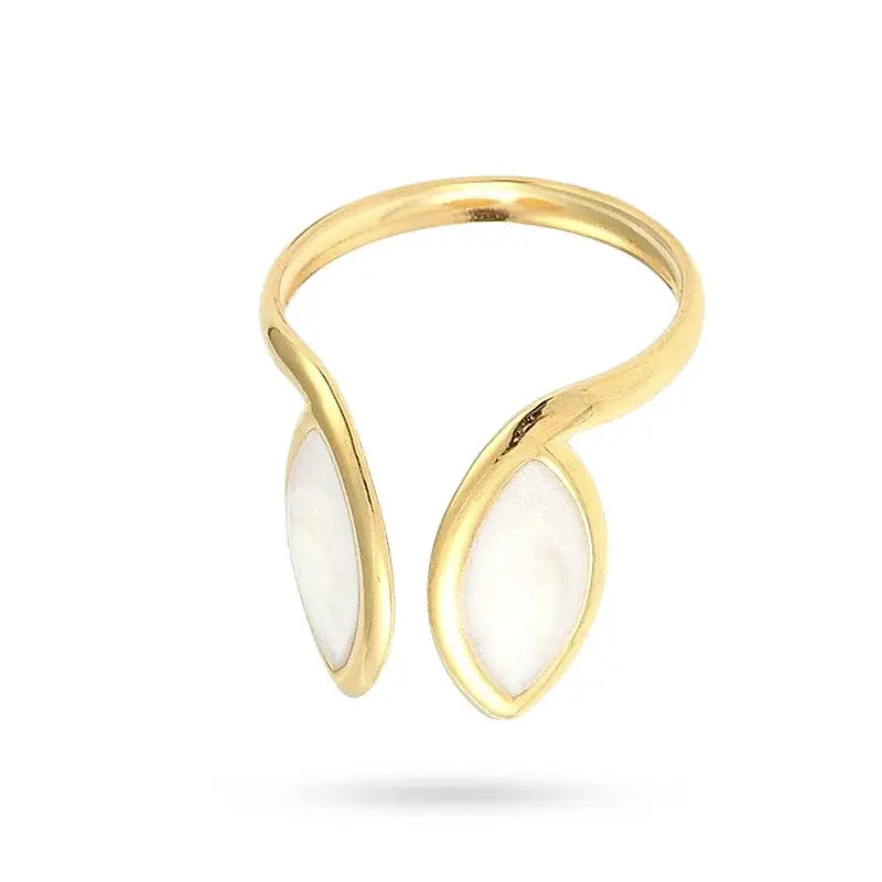 Usine Directe Bague femme réglable émail