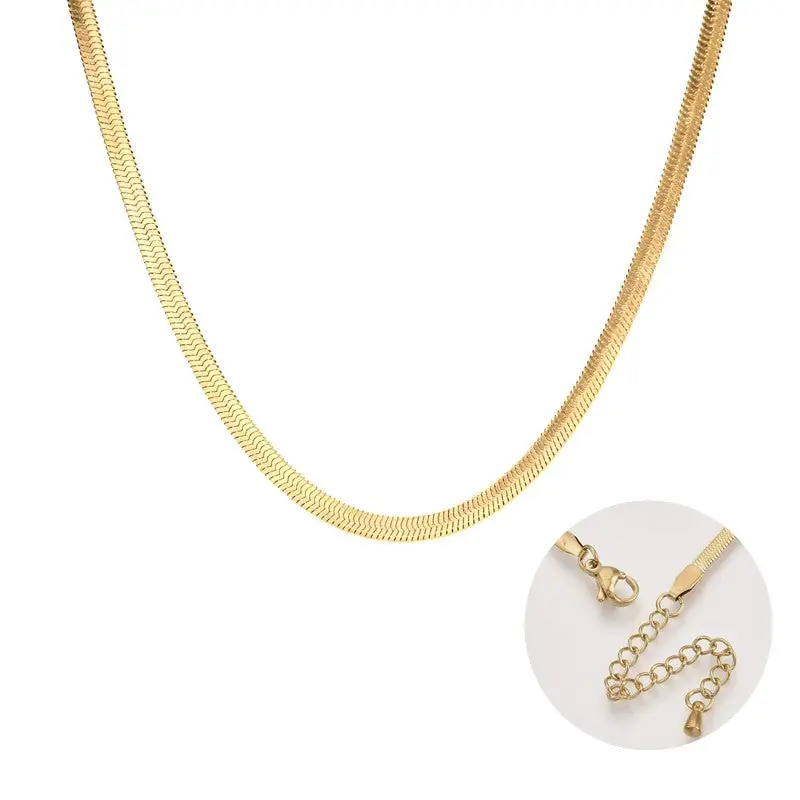 Collier chaîne maille chevrons 2,5 mm Usine Directe