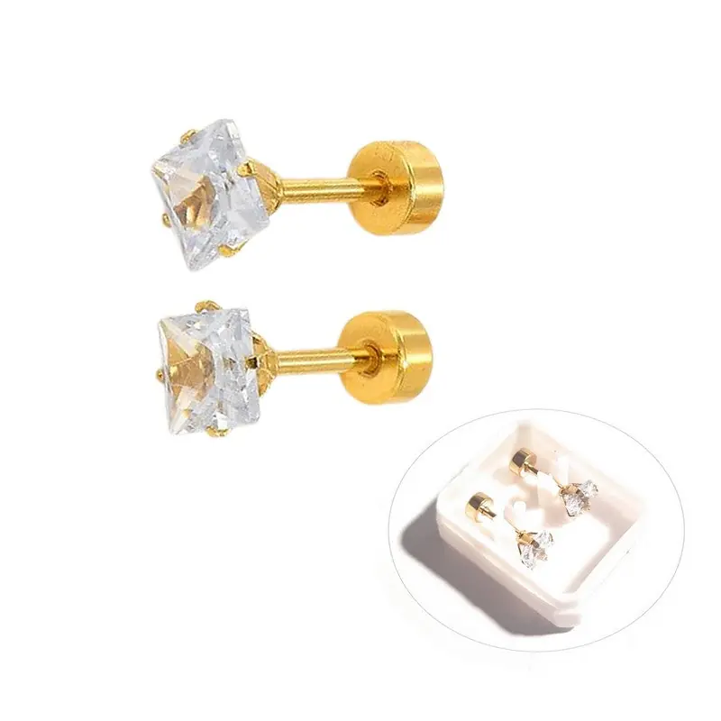 Boucles d'oreilles clous pour enfant Garantie Incluse