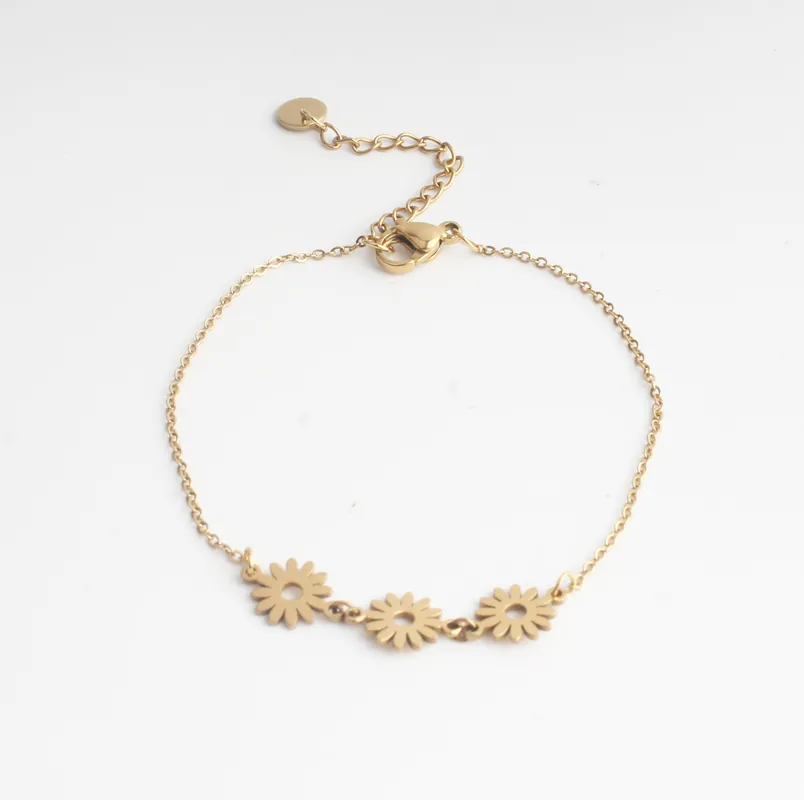 Daisy Flowers - Bracelet - Acier inoxydable Vente Directe