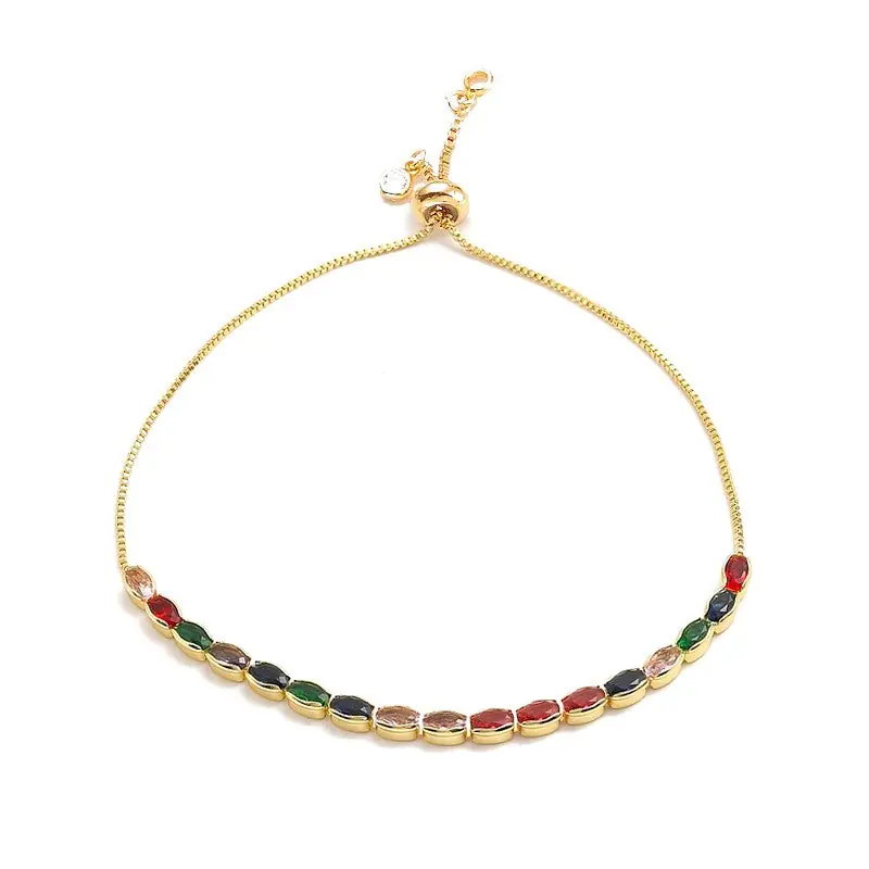 Marque Bracelet pour femme - coulissant diamants zirconiums couleurs