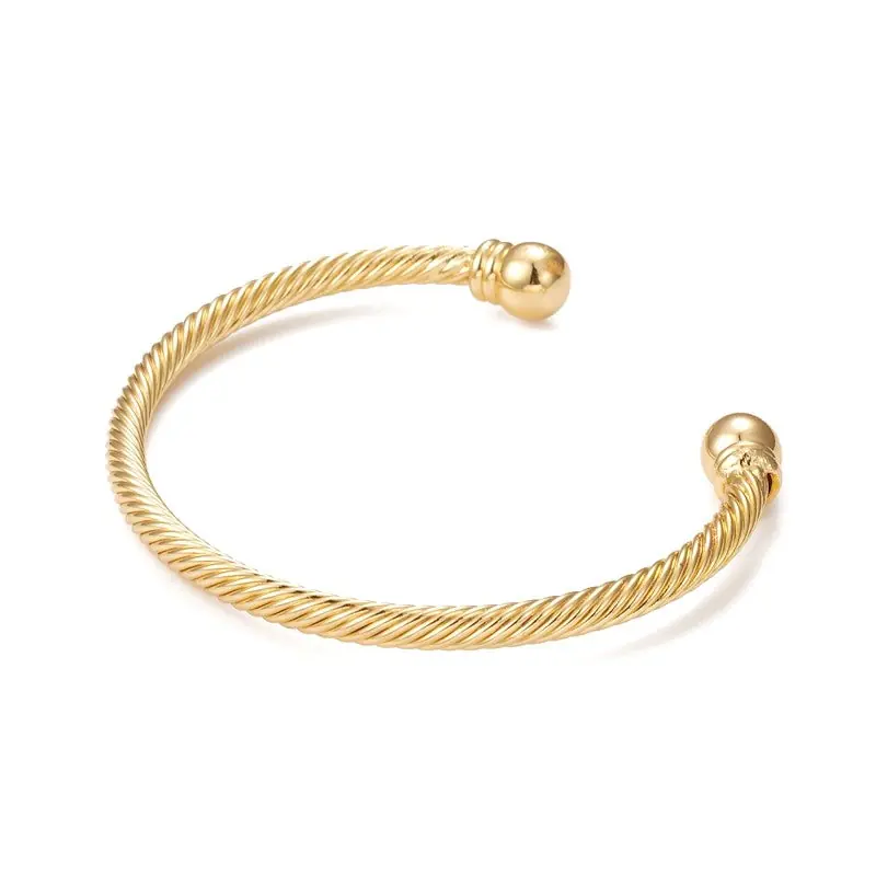 Bracelet pour femme - jonc manchette torsadé Top Vente
