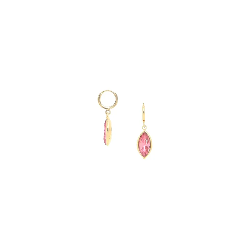 Réduction Boucles d'oreilles mini créoles strass rose - Emy