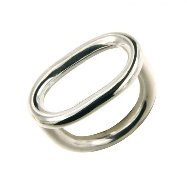 Prix Promo Bague OVALE Horizontal Argent massif - Collection OTO | BAGUE ARGENT FEMME
