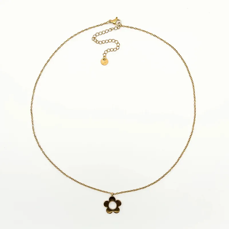 Beautiful Flower- Collier - Acier inoxydable Premium