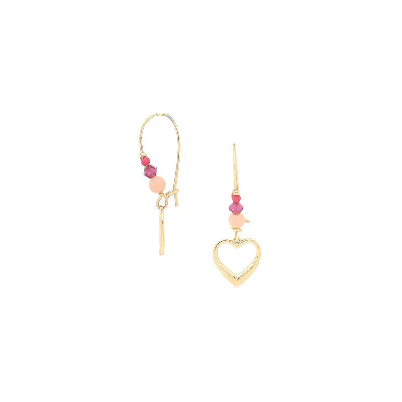 Prix Réduit Boucles d'oreilles crochet coeur ajouré - Esmee
