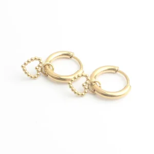 Coeurs en pointillés - Boucles d'oreilles - Acier inoxydable Original