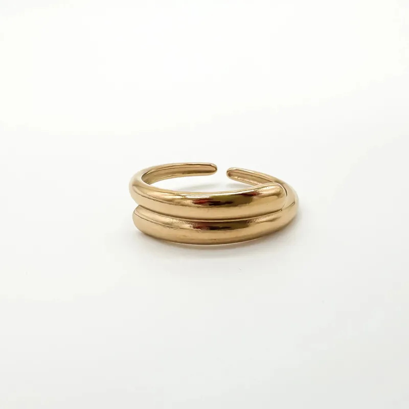 Promotion Ell - Bague - Acier inoxydable - Ajustable