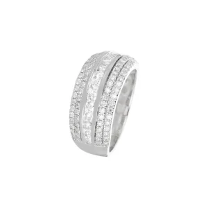 Promotion Bague Or Blanc 375/1000 Rencontre d'un soir Diamant 1ct
