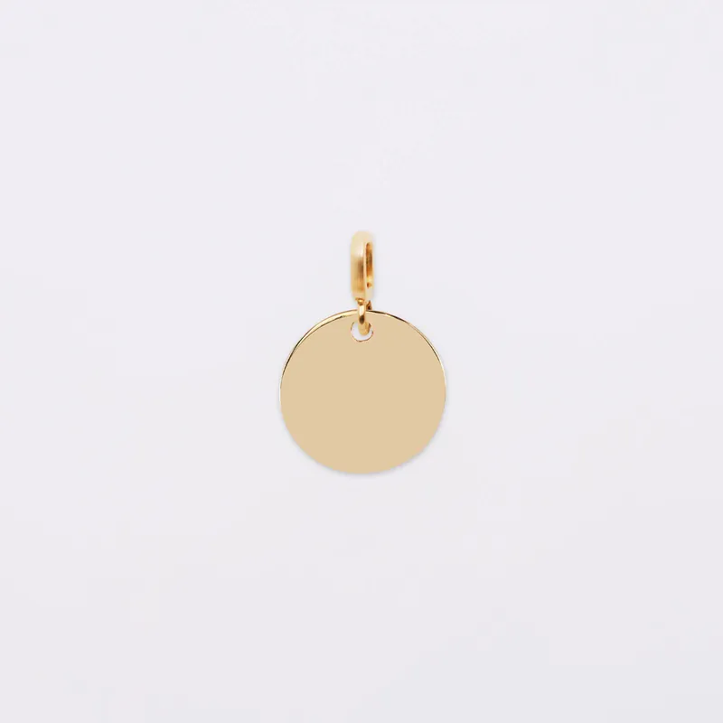 Seulement Aujourd’hui Mini-charm anneau collection Chapitre médaille gravée plaqué or 15 mm