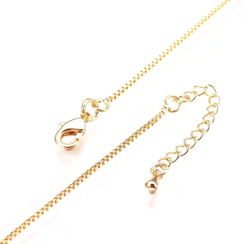 Paiement Sécurisé Chaîne pour femme - Maille carré 1 mm * 45 cm