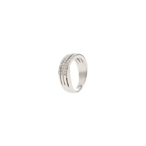 Soldes Bague Or Blanc 375/1000 Forlife Diamant 0,39ct