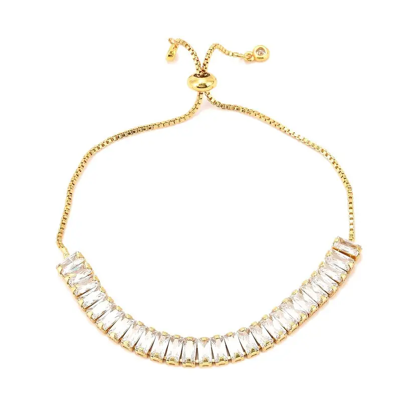 Prix Réduit Bracelet pour femme - coulissant avec zirconiums blanc