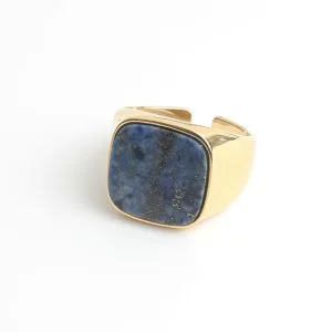 Estefania - Bague - Pierre naturelle - Acier inoxydable Prix Choc