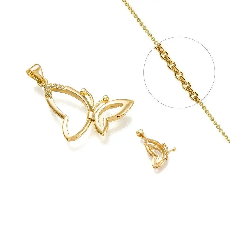 Collier chaîne et son pendentif jolie papillon Expédition Rapide