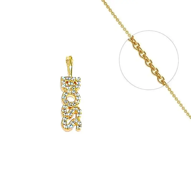 Meilleur Choix Collier chaîne et son pendentif Boss serti de zirconiums