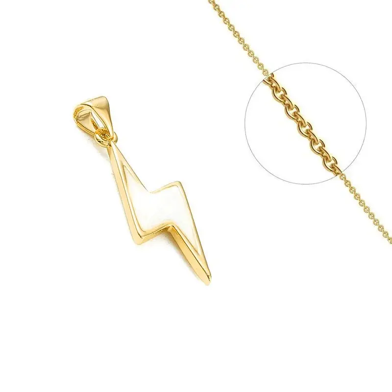 Offre Spéciale Collier chaîne et pendentif éclair nacre