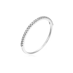Prix Choc Bague Or Blanc 375/1000 Belle Alliance Diamant 0,08ct