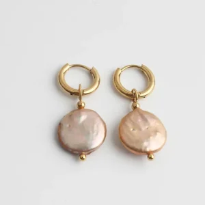 Achetez Aujourd’hui Perle d'eau douce - Boucles d'oreilles - Perle - Acier inoxydable