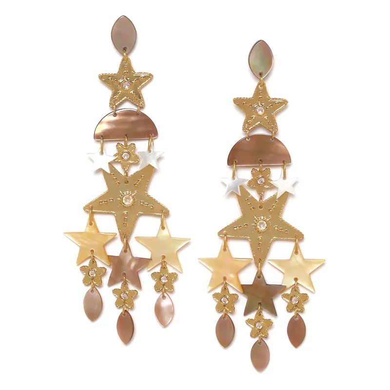 Prix Promo Boucles d'oreilles poussoir très grand modèle - Estrella