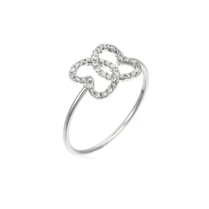 Acheter Direct Bague Or Blanc 375/1000 Sauvegarde Diamant 0,15ct