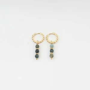 Lisa - Boucles d'oreilles - Pierre naturelle - Acier inoxydable Petit Prix