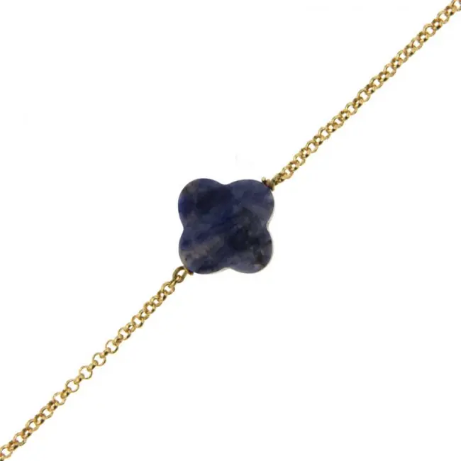 Super Prix Bracelet TREFLE Plaqué Or & Sodalite | BIJOUX FEMME