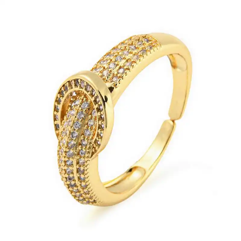 Nouvelle Collection Bague femme réglable diamants CZ sertis
