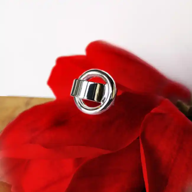 Bague cercle Argent massif GM| Collection Phi | Bague design Vente Flash