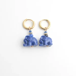 Elephant - Boucles d'oreilles - Acier inoxydable Petit Prix