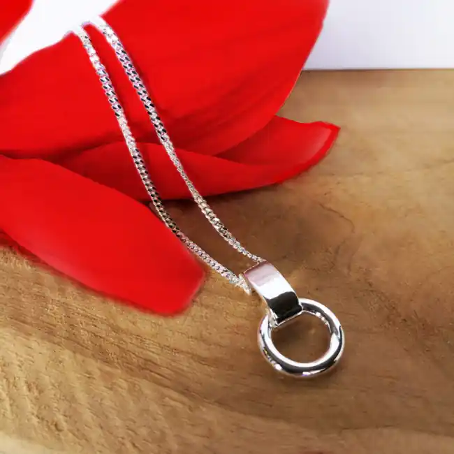 Collier Argent massif PHI 42 cm | BIJOUX FEMME En Vogue