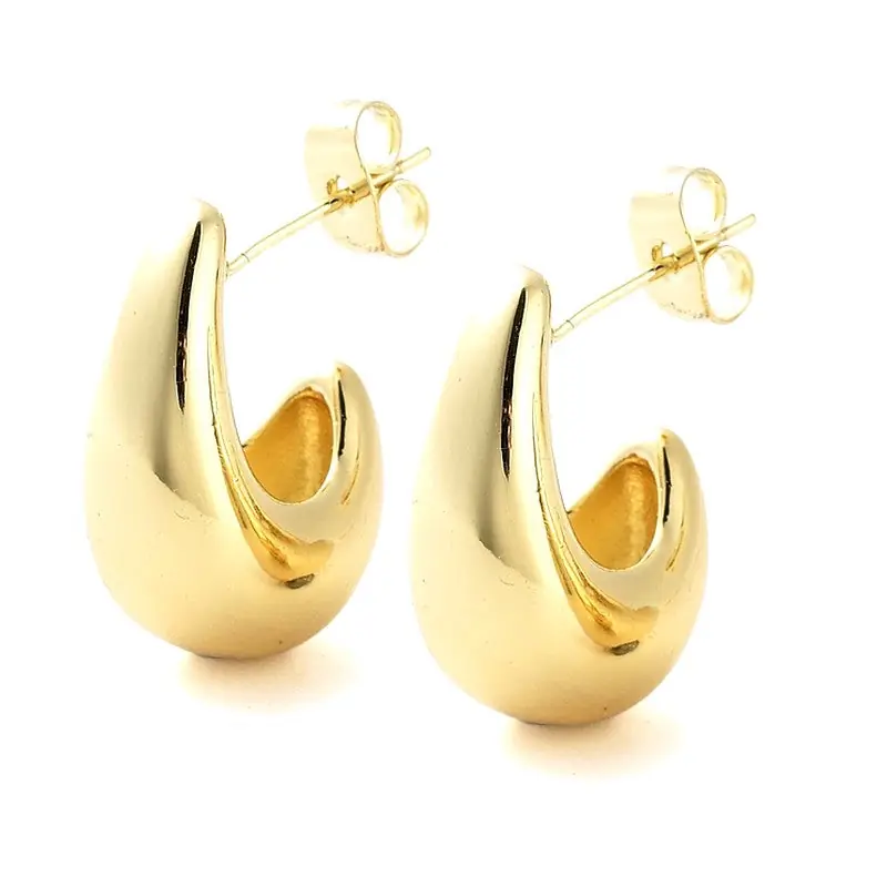 Boucles d'oreilles demi-Créoles or 15 mm Nouvelle Collection