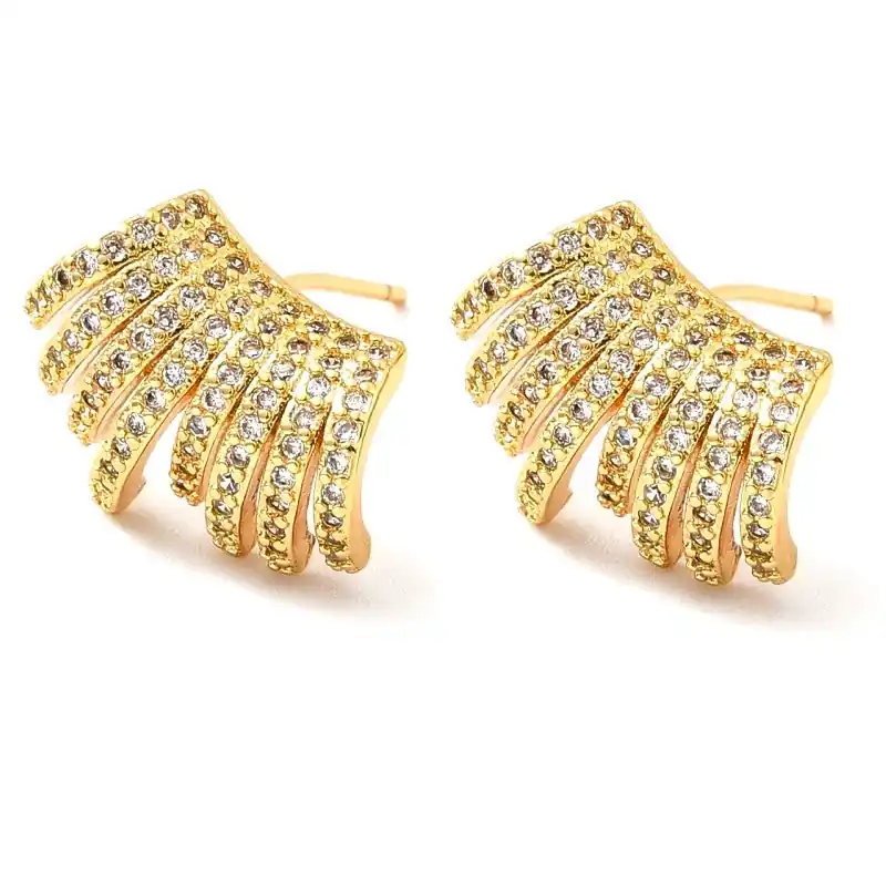 Livraison Gratuite Boucles d'oreilles ligne de strass