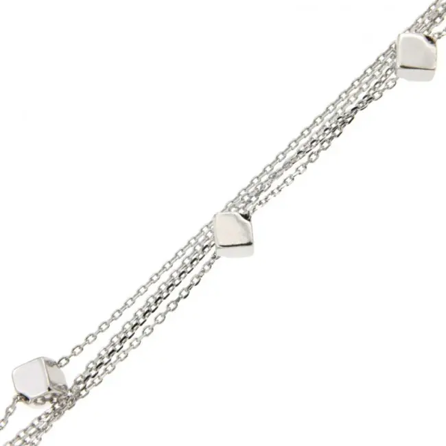 Livraison Express Bracelet Argent Multifils cubes | BIJOUX FEMME