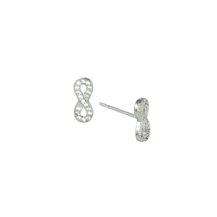 Vente Directe Boucles d'oreillessigne infinien argent