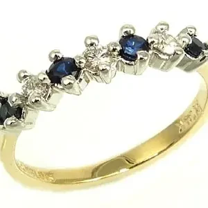 Prix Promo Semi-éternité saphirs et diamants pour dames