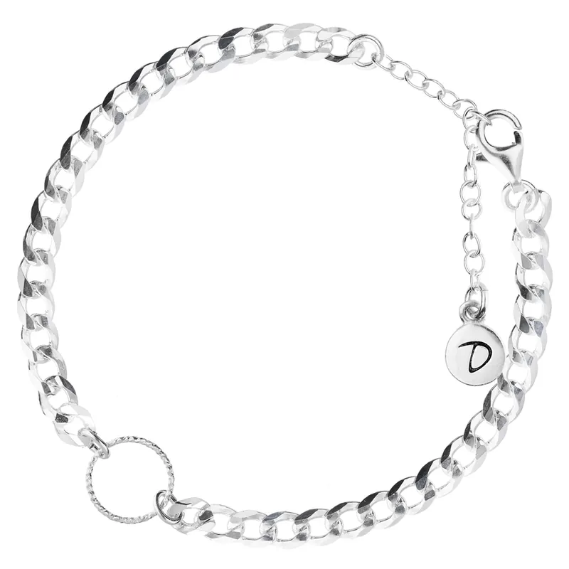 BRACELET CHAÎNE GOURMETTE ANNEAU HARLEM Dernière Chance