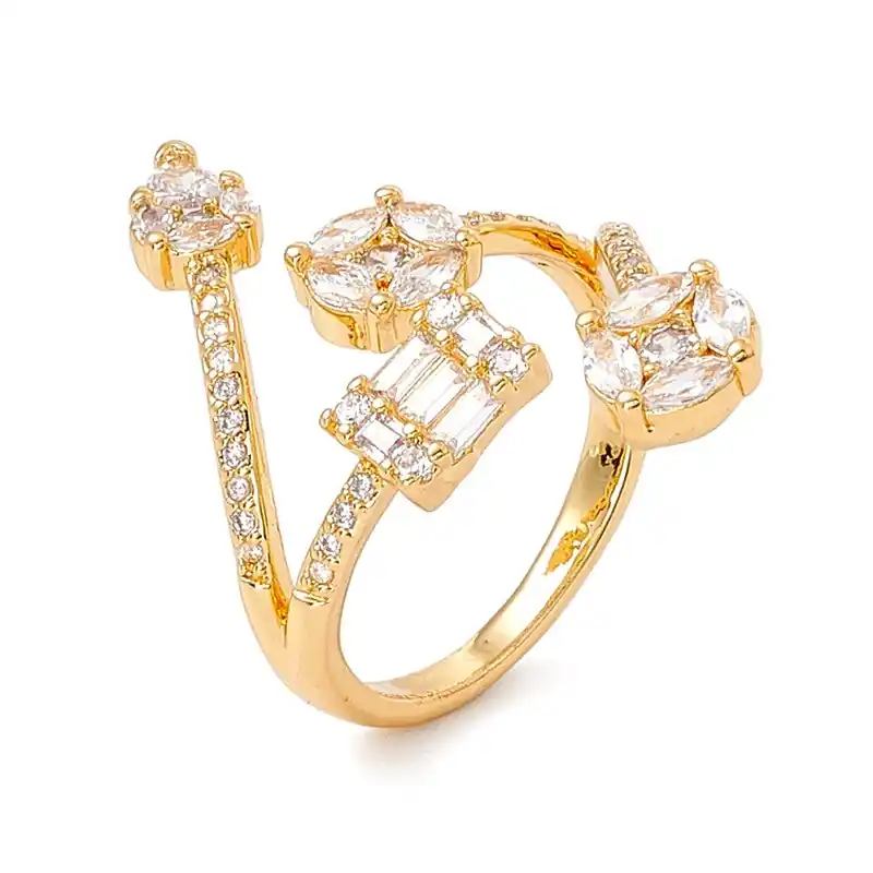 Marque Bague femme réglable diamants CZ