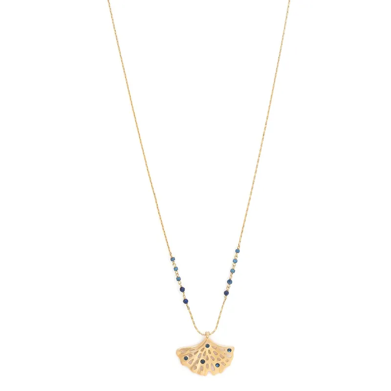 Promotion Collier long pendentif ginkgo - Jinka